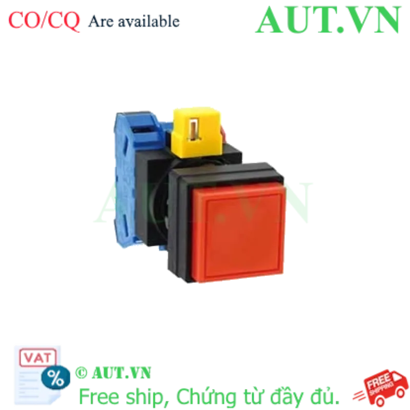 Ảnh của Nút nhấn nhả không đèn IDEC HW2B-M211Y-MAU D22 1NO+1NC (Vàng)
