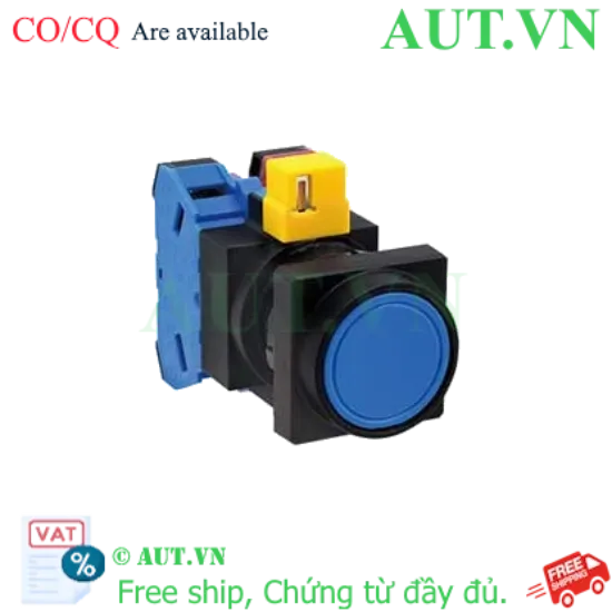 Ảnh của Nút nhấn nhả không đèn IDEC HW3B-M111S-MAU D22 1NO+1NC (Xanh)
