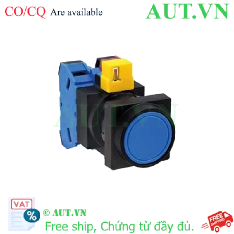 Ảnh của Nút nhấn nhả không đèn IDEC HW3B-M111S-MAU D22 1NO+1NC (Xanh)