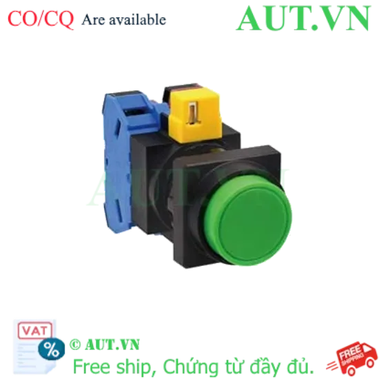Ảnh của Nút nhấn nhả không đèn IDEC HW3B-M211G D22 1NO+1NC (Xanh)