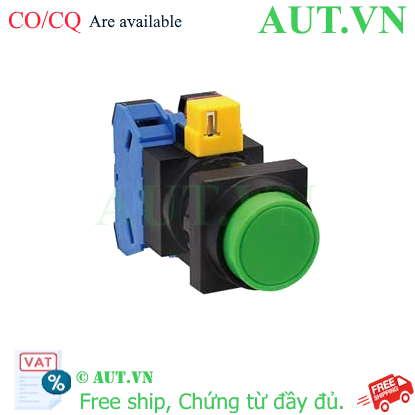 Ảnh của Nút nhấn nhả không đèn IDEC HW3B-M211G-MAU D22 1NO+1NC (Xanh)