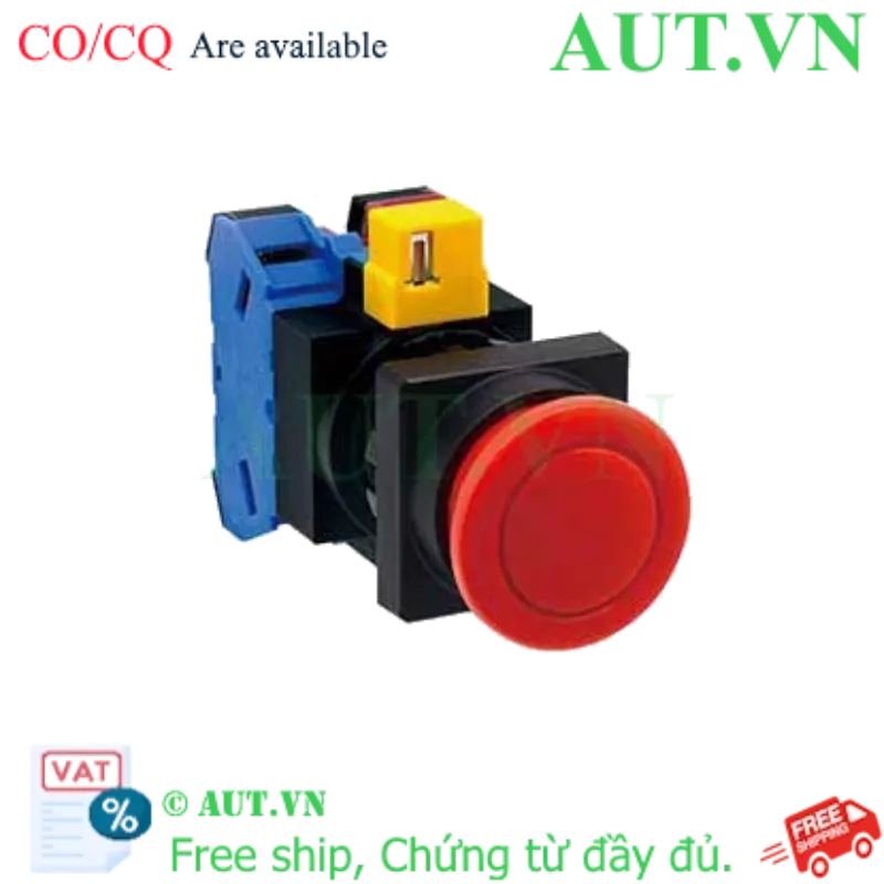 Ảnh của Nút nhấn nhả không đèn IDEC HW3B-M311R D22 1NO+1NC (Đỏ)