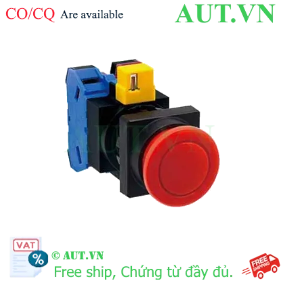 Ảnh của Nút nhấn nhả không đèn IDEC HW3B-M311R-MAU D22 1NO+1NC (Đỏ)