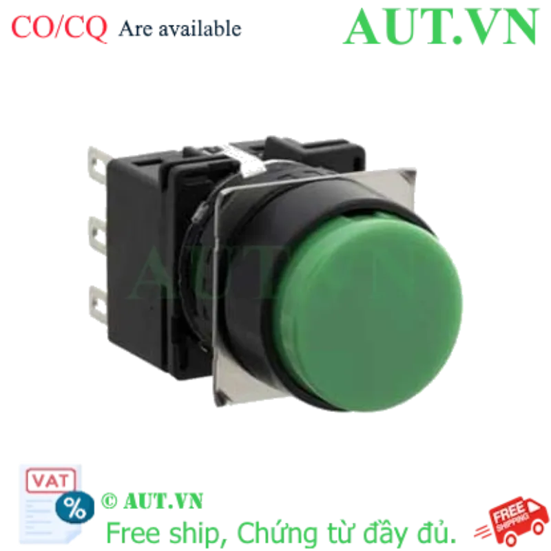 Ảnh của Nút nhấn nhả không đèn IDEC LB1B-M1T1LG D16 1NO+1NC (Xanh)