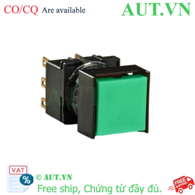 Ảnh của Nút nhấn nhả không đèn IDEC LB2B-M1T1G D16 1NO+1NC (Xanh)