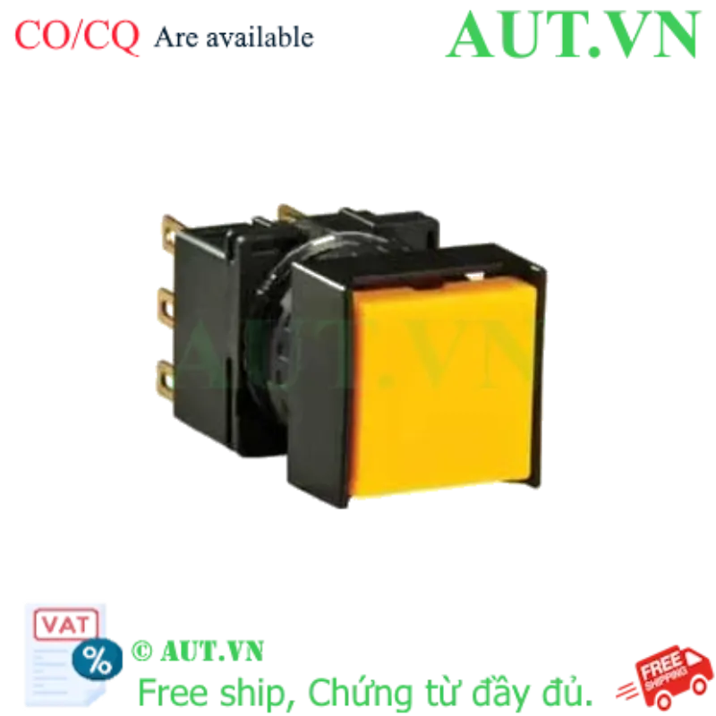 Ảnh của Nút nhấn nhả không đèn IDEC LB2B-M1T6LY D16 2NO+2NC (Vàng)