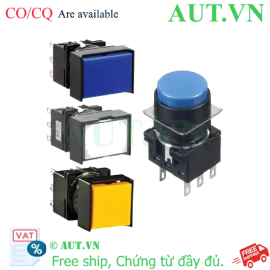 Ảnh của Nút nhấn nhả không đèn IDEC LB4B-M1T1LG D16 1NO+1NC (Xanh)