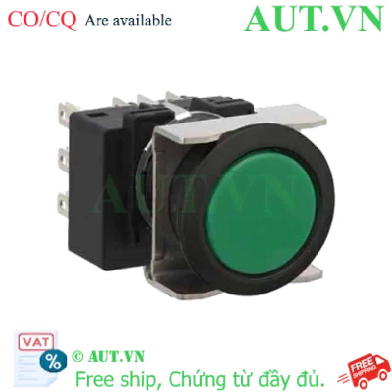 Ảnh của Nút nhấn nhả không đèn IDEC LB6B-M1T3LG D18 3NO+3NC (Xanh)