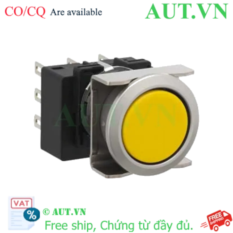 Ảnh của Nút nhấn nhả không đèn IDEC LB6MB-M1T2LY D18 2NO+2NC (Vàng)