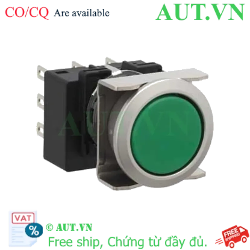 Ảnh của Nút nhấn nhả không đèn IDEC LB6MB-M1T7G D18 3NO+3NC (Xanh)