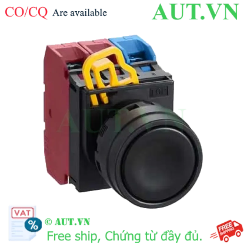 Ảnh của Nút nhấn nhả không đèn IDEC YW1B-M1E12B D22 1NO+2NC (Đen)
