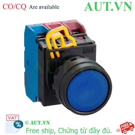 Ảnh của Nút nhấn nhả không đèn IDEC YW1B-M1E12S D22 1NO+2NC (Xanh)