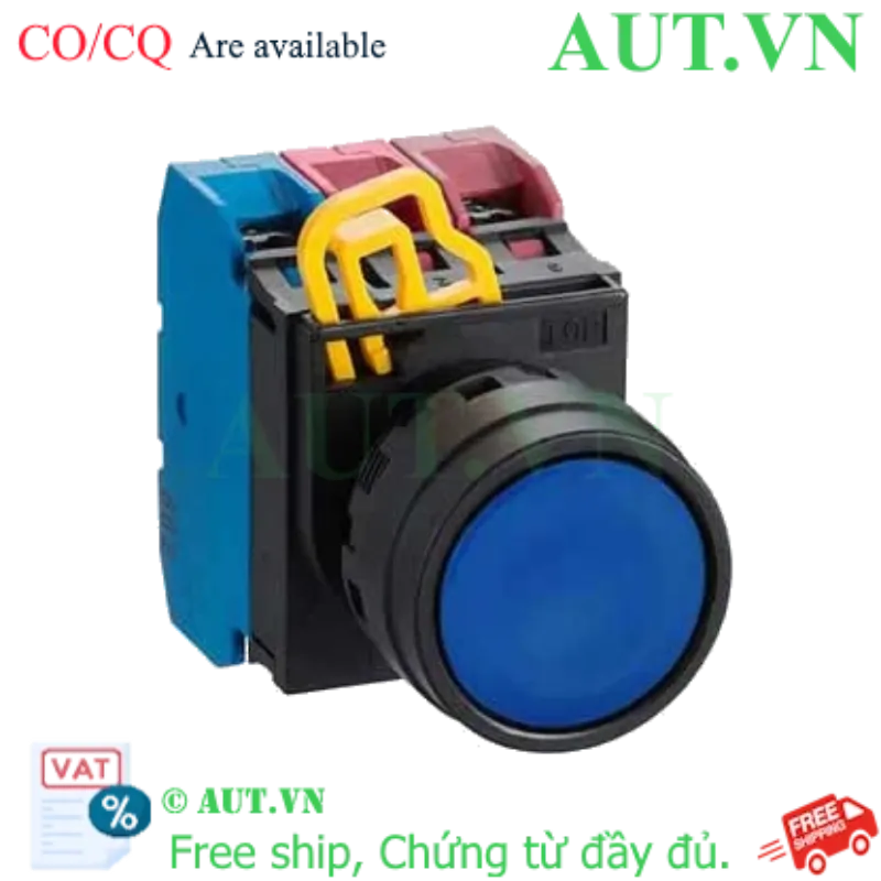 Ảnh của Nút nhấn nhả không đèn IDEC YW1B-M1E12S D22 1NO+2NC (Xanh)