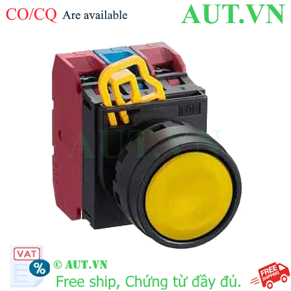 Ảnh của Nút nhấn nhả không đèn IDEC YW1B-M1E12Y D22 1NO+2NC (Vàng)