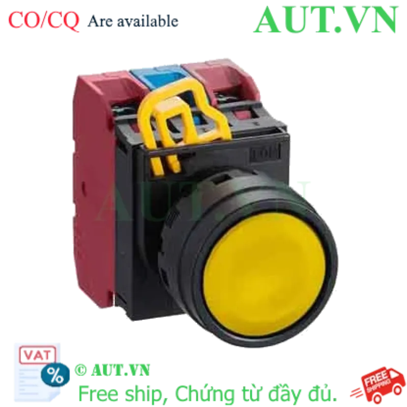 Ảnh của Nút nhấn nhả không đèn IDEC YW1B-M1E12Y D22 1NO+2NC (Vàng)