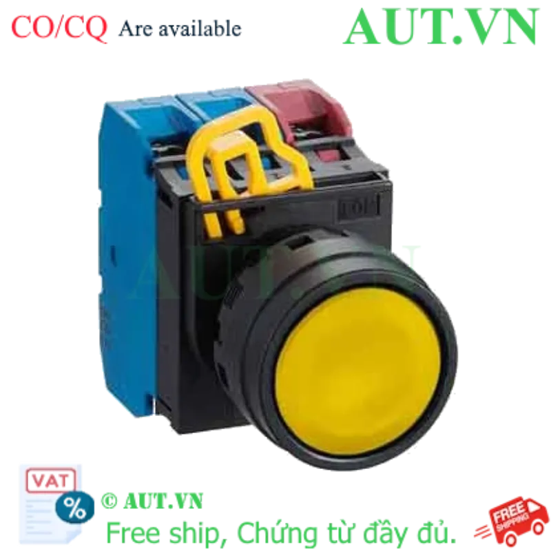 Ảnh của Nút nhấn nhả không đèn IDEC YW1B-M1E21Y D22 2NO+1NC (Vàng)