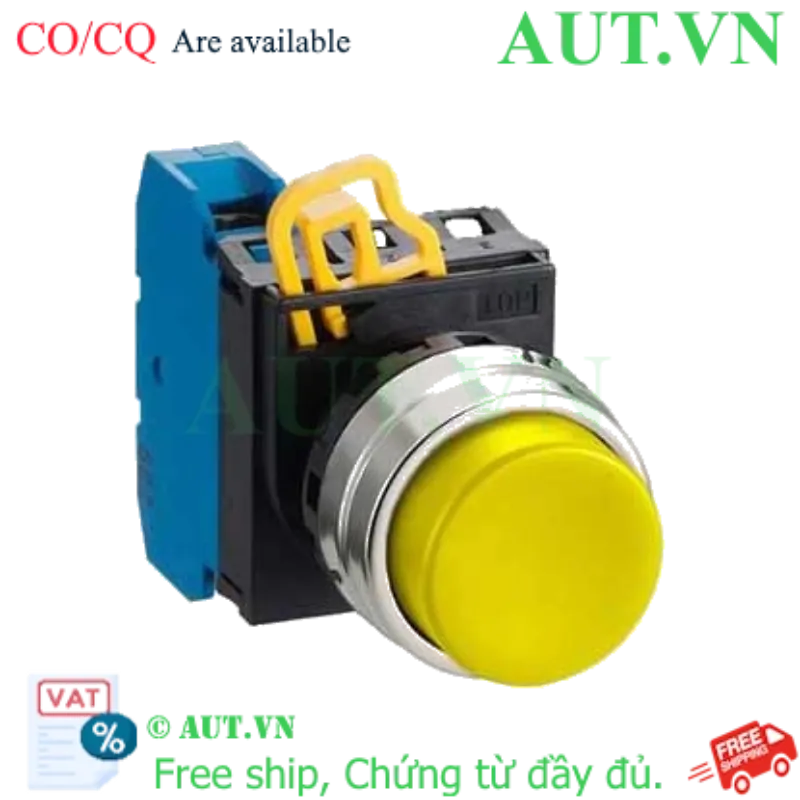Ảnh của Nút nhấn nhả không đèn IDEC YW1B-M2E10Y D22 1NO (Vàng)