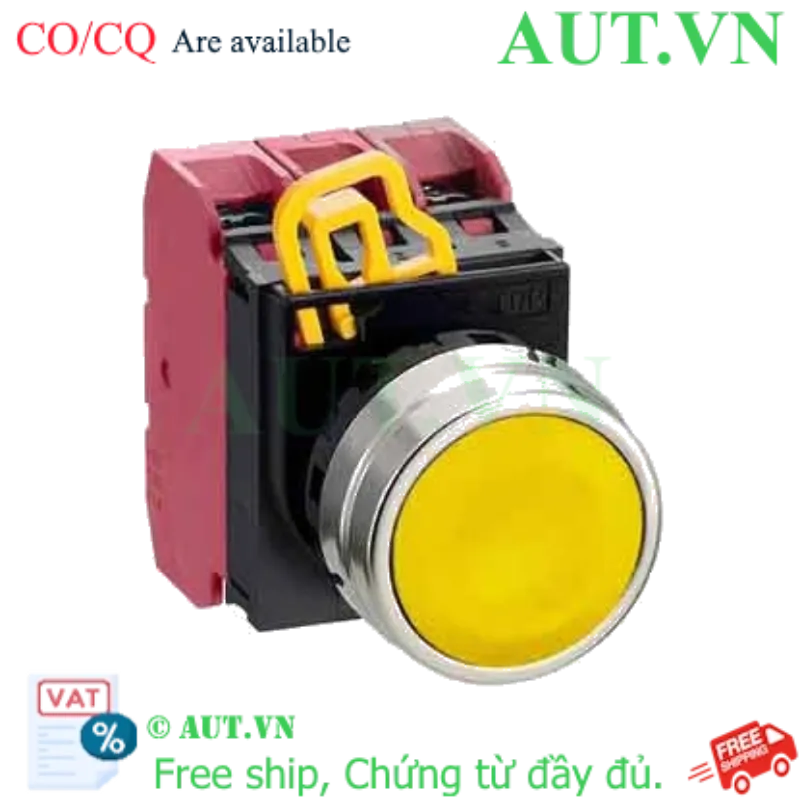 Ảnh của Nút nhấn nhả không đèn IDEC YW4B-M1E03Y D22 3NC (Vàng)