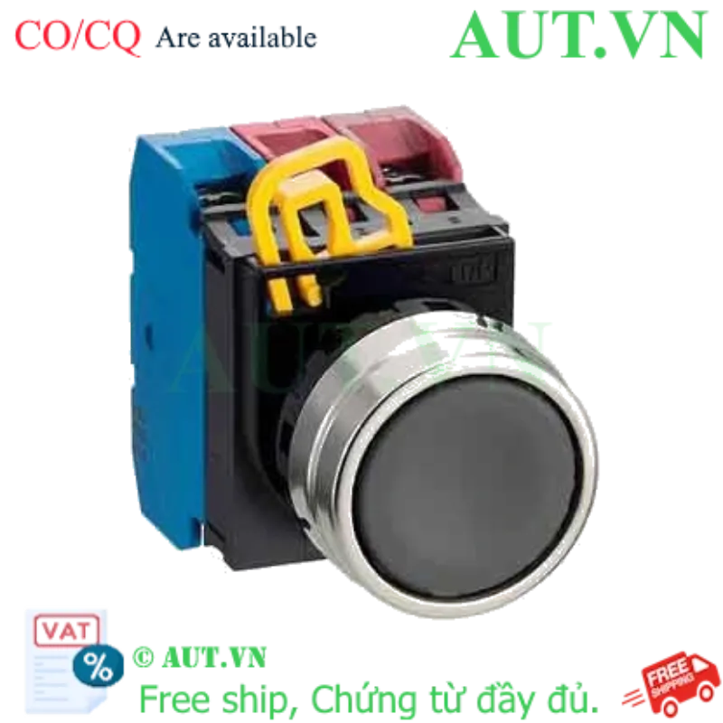 Ảnh của Nút nhấn nhả không đèn IDEC YW4B-M1E12B D22 1NO+2NC (Đen)