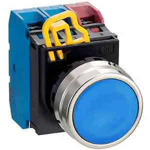 Ảnh của Nút nhấn nhả không đèn IDEC YW4B-M1E12S D22 1NO+2NC (Xanh)