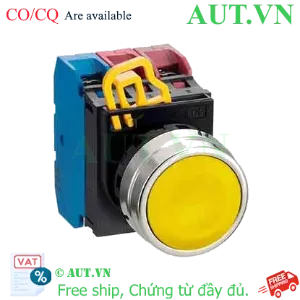 Ảnh của Nút nhấn nhả không đèn IDEC YW4B-M1E12Y D22 1NO+2NC (Vàng)