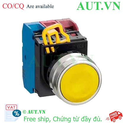 Ảnh của Nút nhấn nhả không đèn IDEC YW4B-M1E12Y D22 1NO+2NC (Vàng)