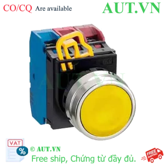 Ảnh của Nút nhấn nhả không đèn IDEC YW4B-M1E12Y D22 1NO+2NC (Vàng)