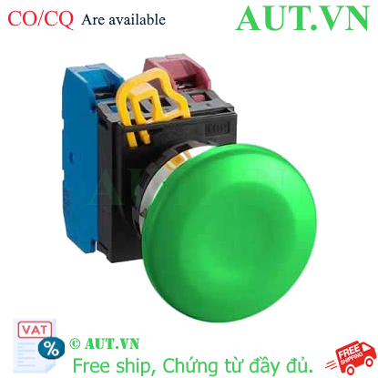 Ảnh của Nút nhấn nhả không đèn IDEC YW4B-M4E11G D22 1NO+1NC (Xanh)