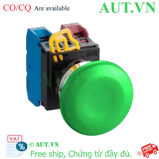 Ảnh của Nút nhấn nhả không đèn IDEC YW4B-M4E11G D22 1NO+1NC (Xanh)