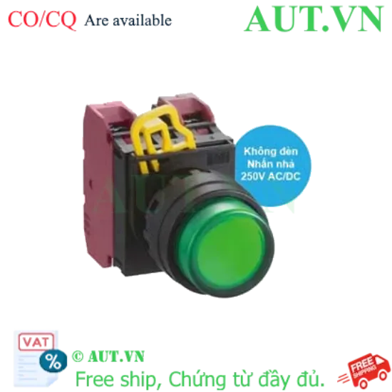Ảnh của Nút nhấn nhả YW1L-M2E02Q0G IDEC, D22, 2NC, xanh, tốt
