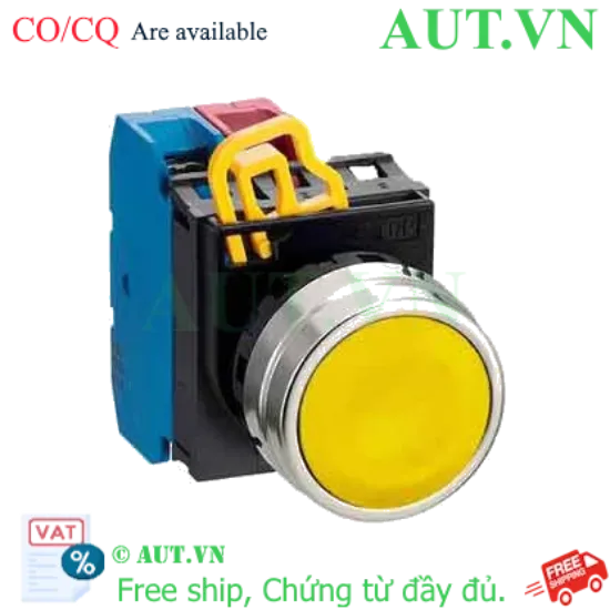 Ảnh của Nút nhấn nhả YW4B-M1E11Y IDEC, D22, 1NO+1NC, vàng