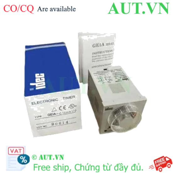 Ảnh của ON delay timer GE1A-C10HA110 IDEC 8 chân tròn, plug-In DPDT 5A