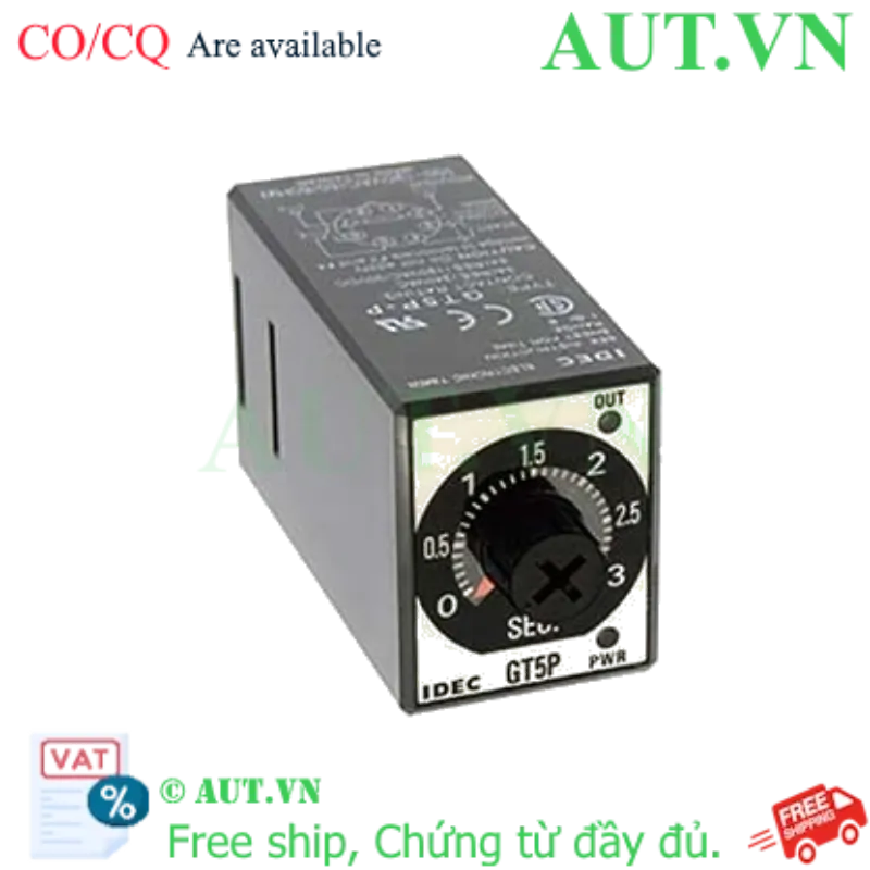 Ảnh của ON delay timer GT5P-N3MA100 Idec 110VAC, 3min, 8 chân tròn