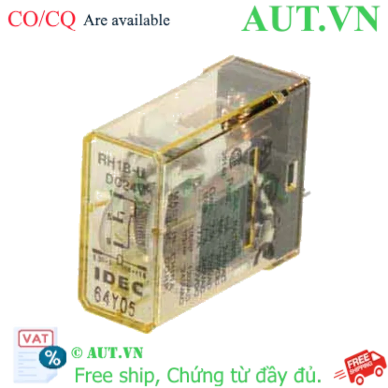 Ảnh của Rơ le công suất IDEC RH1B-UDC24 5 chân dẹt 10A