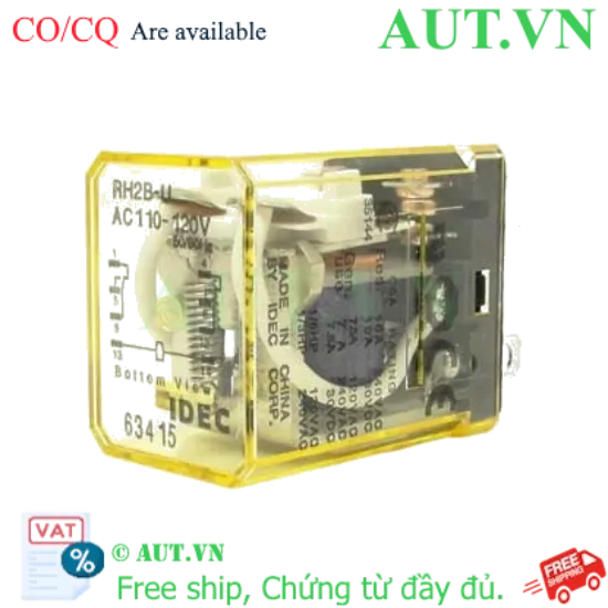 Ảnh của Rơ le công suất IDEC RH2B-UAC110-120 8 chân dẹt 10A