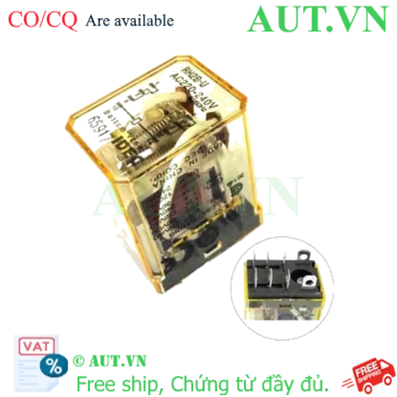 Ảnh của Rơ le công suất IDEC RH2B-UAC220-240 8 chân dẹt 10A