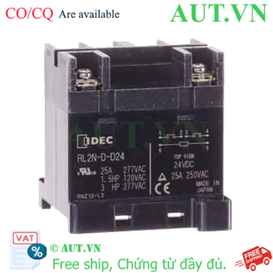 Ảnh của Rơ le công suất IDEC RL2N-D-D24 DPST-2NO 25A