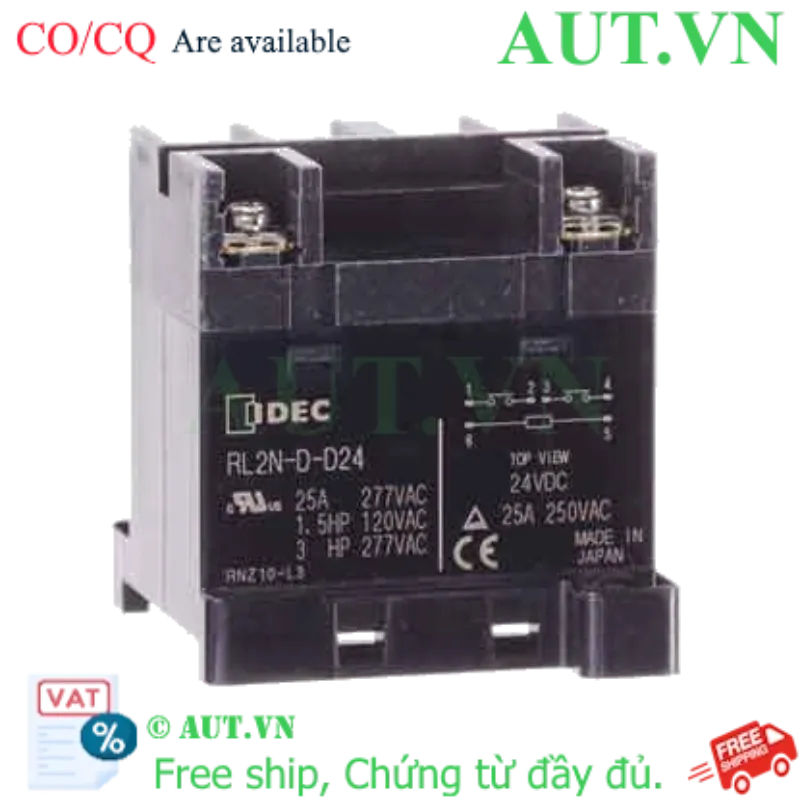 Ảnh của Rơ le công suất IDEC RL2N-D-D24 DPST-2NO 25A