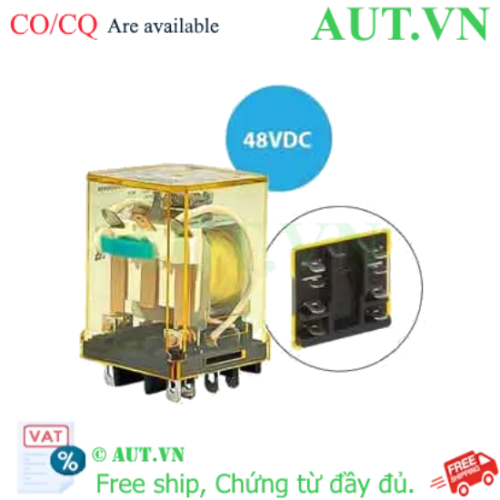 Ảnh của Rơ le công suất IDEC RR2BA-UC DC48 8 chân dẹt 10A