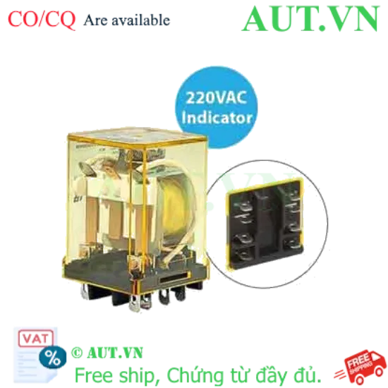 Ảnh của Rơ le công suất IDEC RR2BA-UL AC220 8 chân dẹt 10A