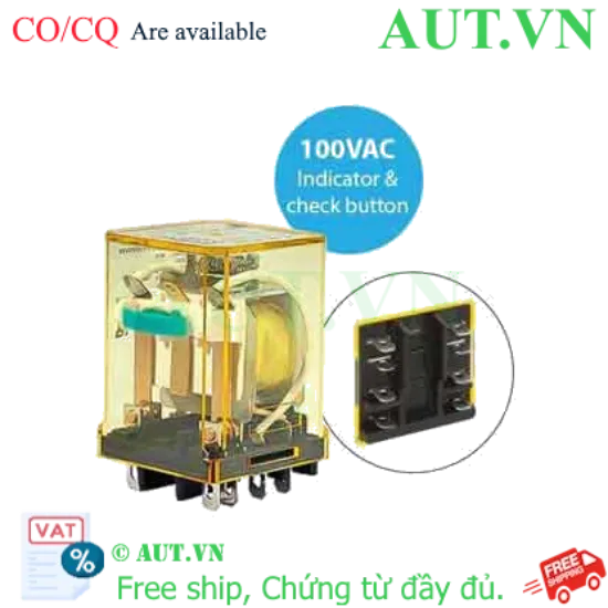Ảnh của Rơ le công suất IDEC RR2BA-ULC AC100 8 chân dẹt 10A