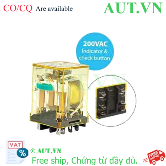 Ảnh của Rơ le công suất IDEC RR2BA-ULC AC200 8 chân dẹt 10A