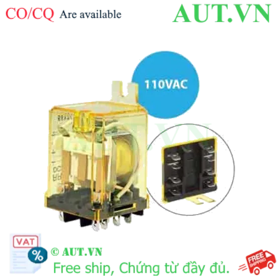 Ảnh của Rơ le công suất IDEC RR2BA-US AC110 8 chân dẹt 10A