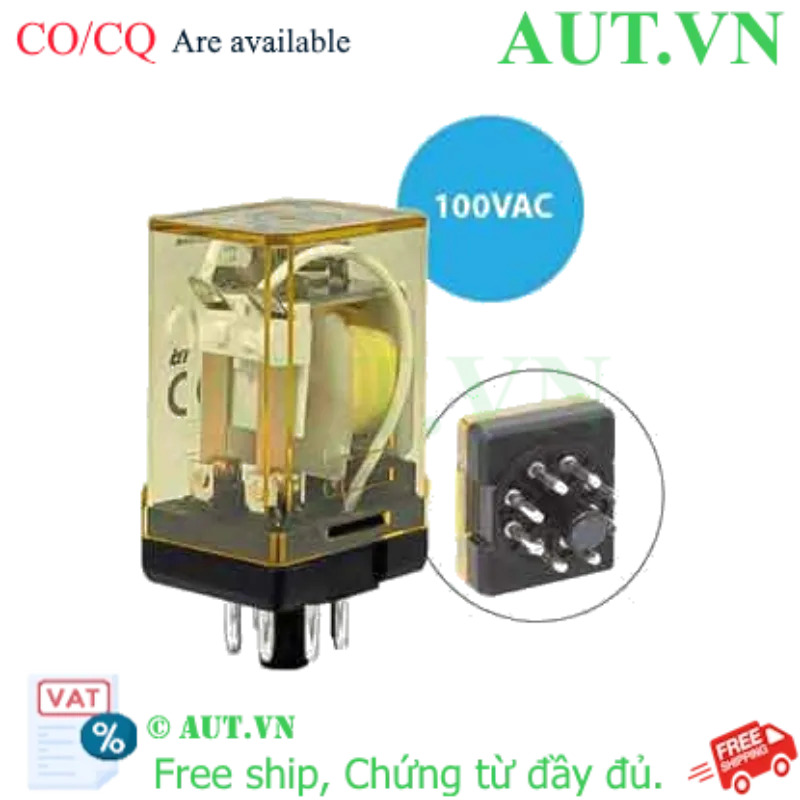 Ảnh của Rơ le công suất IDEC RR2P-U AC100 8 chân tròn 10A