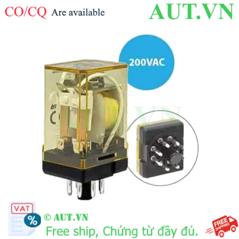 Ảnh của Rơ le công suất IDEC RR2P-U AC200 8 chân tròn 10A