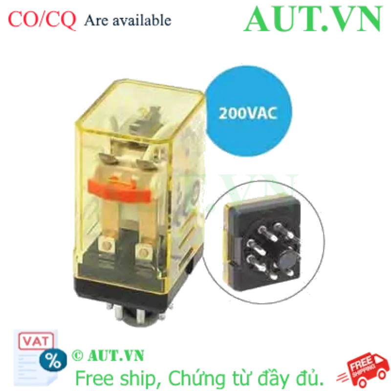 Ảnh của Rơ le công suất IDEC RR2P-UC AC200 8 chân tròn 10A