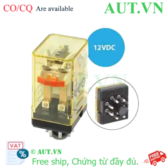 Ảnh của Rơ le công suất IDEC RR2P-UC DC12 8 chân tròn 10A