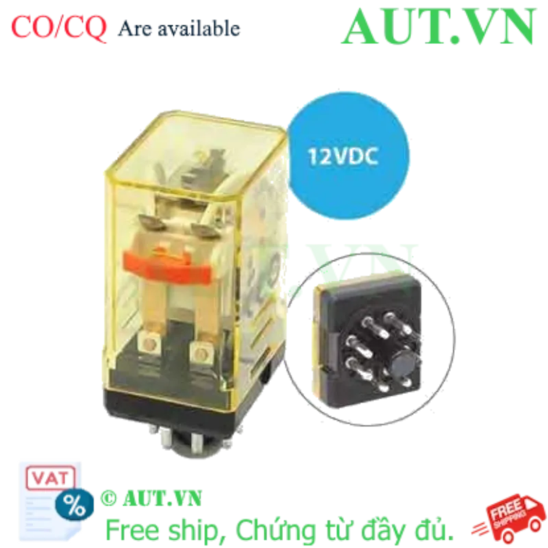 Ảnh của Rơ le công suất IDEC RR2P-UC DC12 8 chân tròn 10A