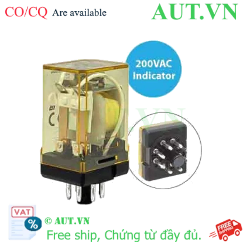 Ảnh của Rơ le công suất IDEC RR2P-UL AC200 8 chân tròn 10A