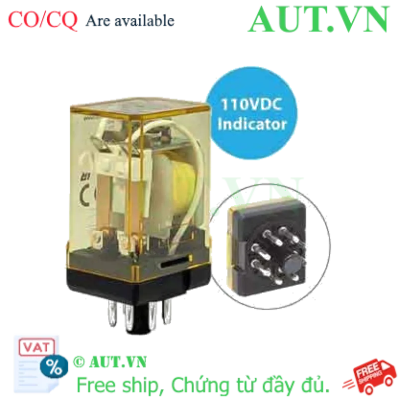 Ảnh của Rơ le công suất IDEC RR2P-UL DC110 8 chân tròn 10A
